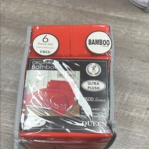 BAMBOO Organic Red Queen Sheet Set